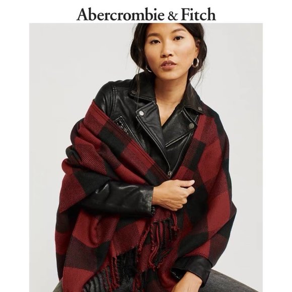 Abercrombie & Fitch Plaid Shawl - Picture 1 of 8